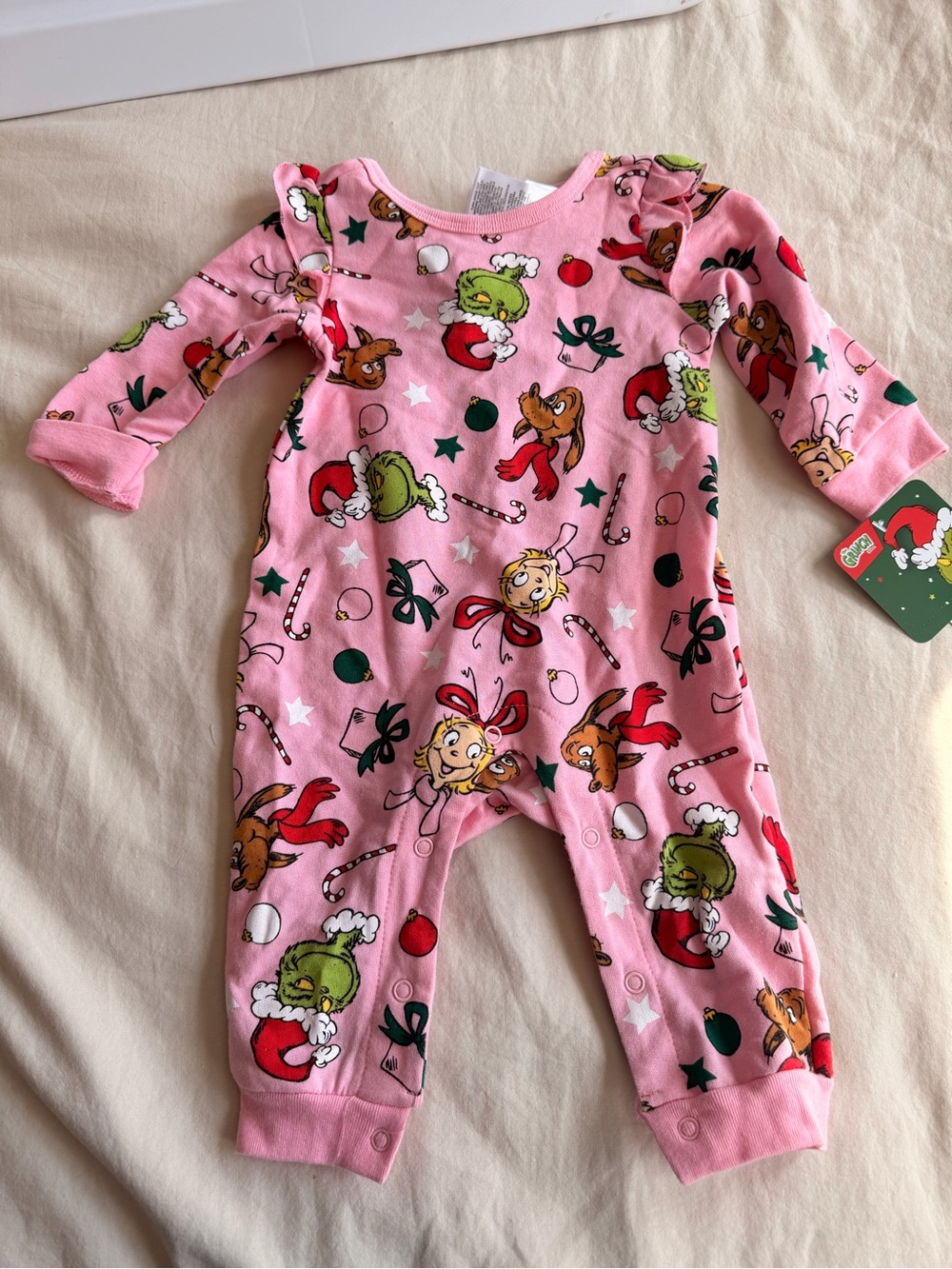 Dr. Seuss Pink Grinch & Friends Holiday One-Piece for Kids